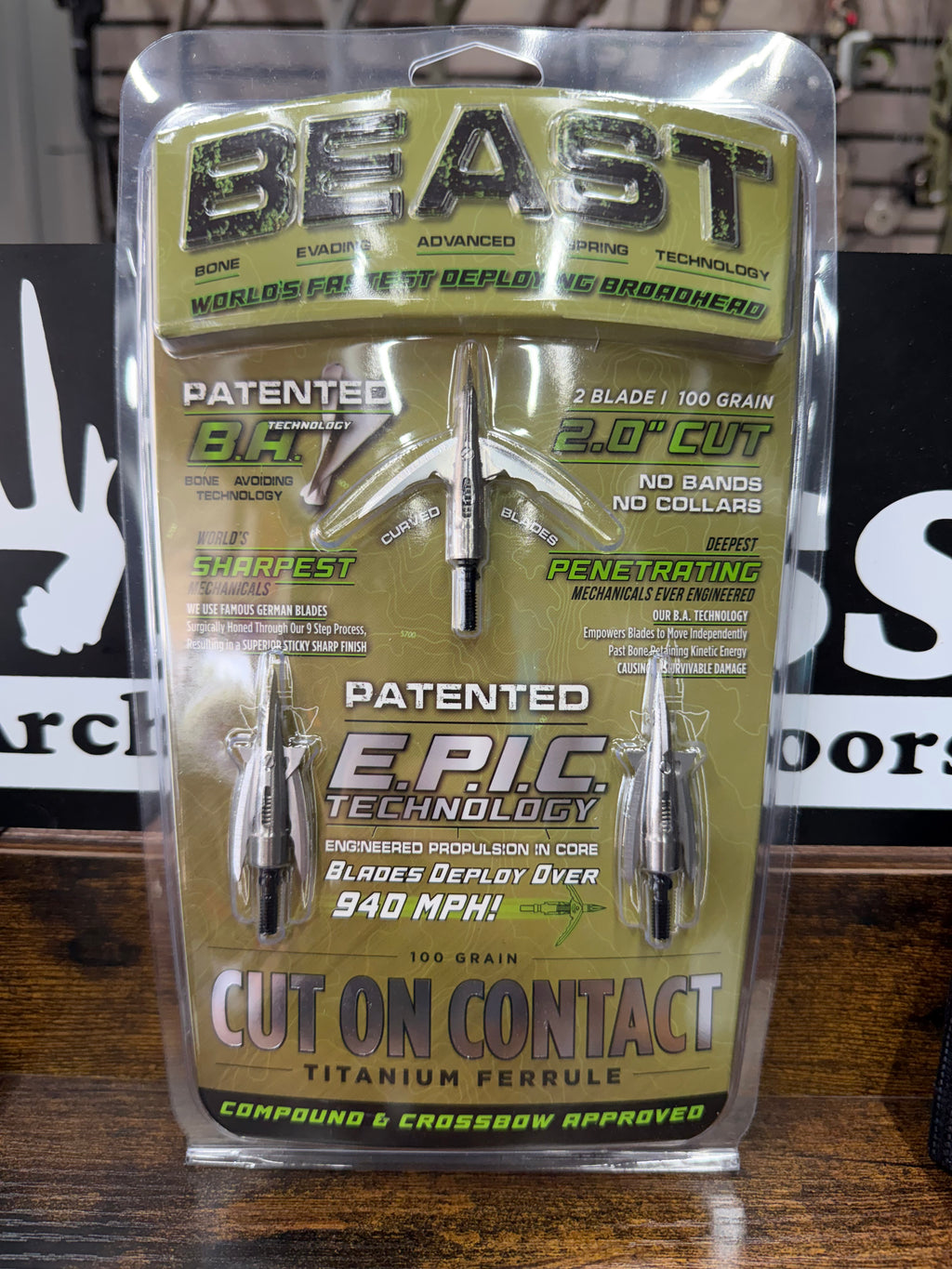 BEAST BROADHEADS 2.0" (CUT ON CONTACT)
