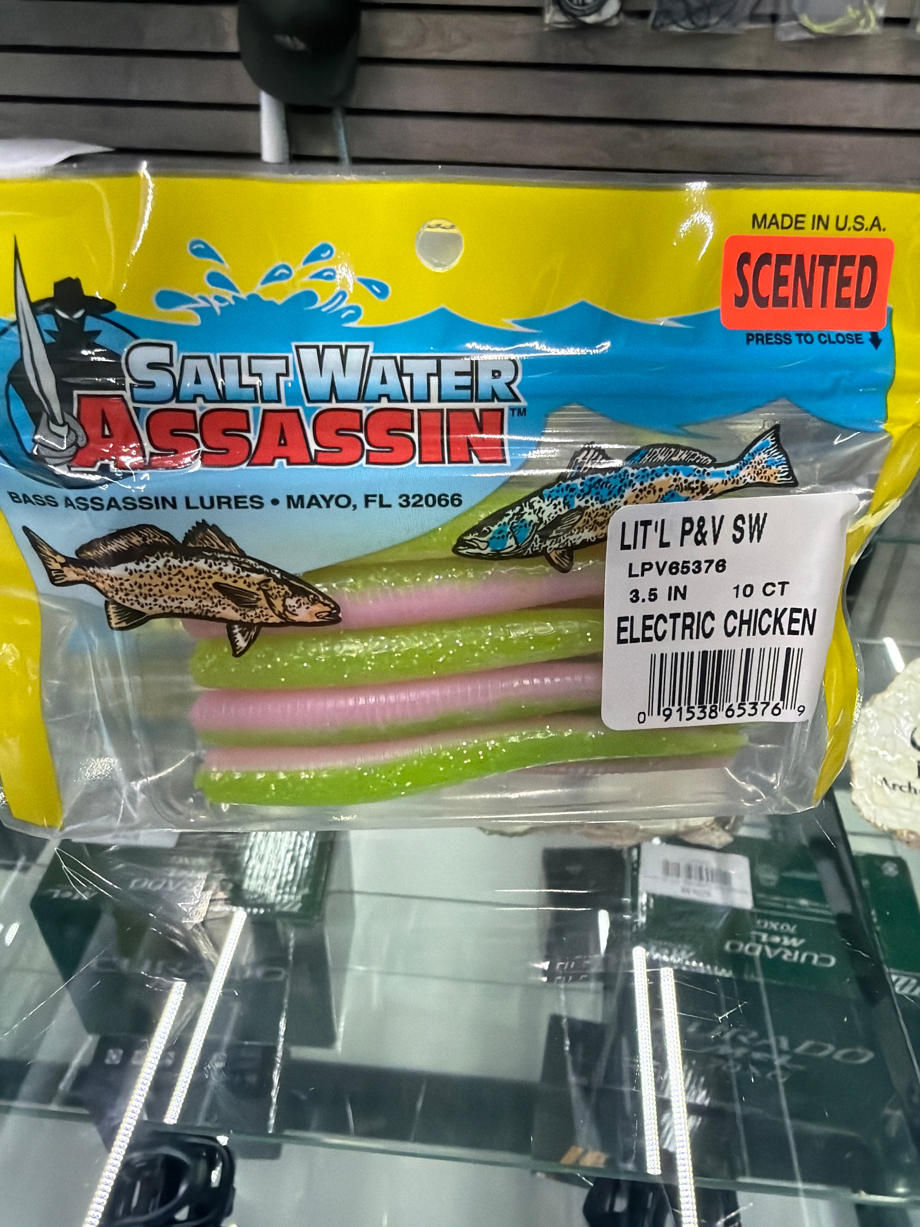 Bass Assassin Saltwater Lit'l P&V 3.5" 10 ct