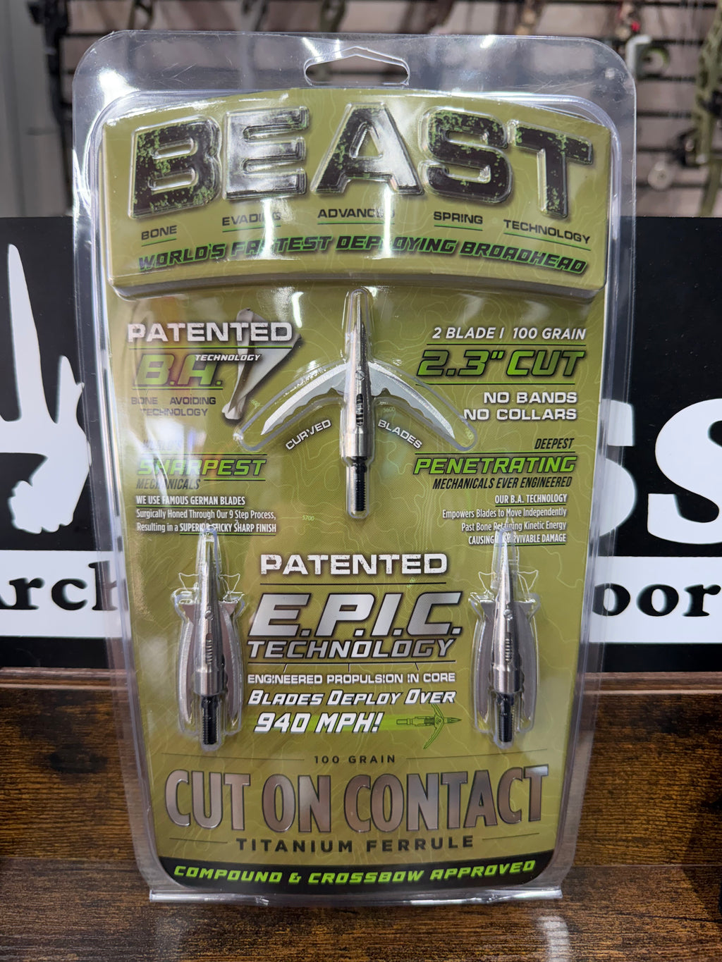 BEAST BROADHEADS 2.3" (CUT ON CONTACT)