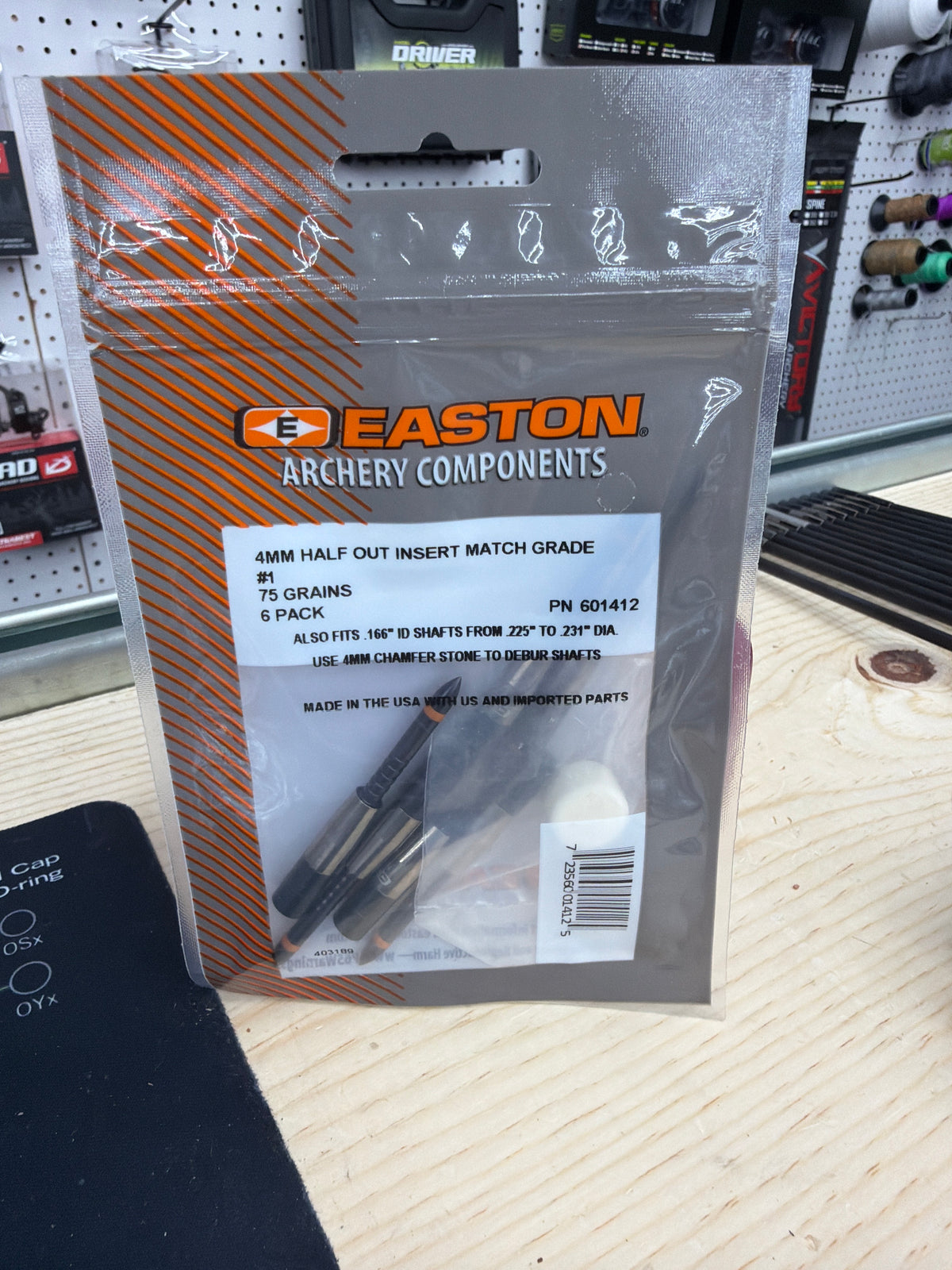 Easton 4mm Match Grade 75gr Half Steel Half-Outs
